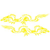 2 PCS/Set D-418 Dragon Totem Tribe Pattern Car Modified Decorative Sticker(Yellow)