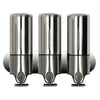 Triple Hotel Shower Manual Dispenser Wall Mounted Washing Liquid Shampoo Soap Bottle, Capacity: 1200ml (Stainless Steel)
