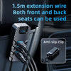 YQ3 66W Super Fast Charging 5 Port Rear Seat Extended Car Charger