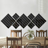 100 PCS Square Crystal Mosaic Mirror Acrylic Stereo Wall Stickers Creative Background Home Living Room Wall Sticker,Size:4*4cm(Black)