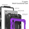 For Samsung Galaxy Tab S9 / S9 FE Silicone + PC Tablet Case(Purple+Black)