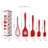 5 In 1 Pot Spatula Silicone Spatula Egg Beater Cooking Baking Tool Set(Pink)