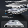 For Samsung Galaxy S25 Ultra 5G MagSafe Magnetic HD Frosted Tempered Glass Holder Phone Case(Silver)