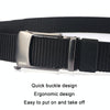 AWMN Men Nylon Cutout Automatic Buckle Toothless Belt, Length: 120cm(Wolf Brown)