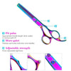 Professional Hair Cutting Scissor Hairdressing Kit Thinning Scissors Barber(Blue ThinningSXLC-604T))
