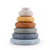 Baby Stacking Nesting Circle Toy Soft Squeeze Building Blocks Sensory Toys, Style: Basic