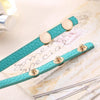 Eye Shape Gemstone Bracelet Watch for Women(Lake blue)