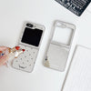 For Samsung Galaxy Z Flip6 5G Mirror Polka Dot PC Folding Phone Case(Black)