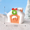 3pcs Christmas Lovely Micro Landscape Snow Ornament Decorative Accessories, Style: No.16 Wreath Christmas House