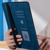 For Samsung Galaxy Tab A8 10.5 2021 Love Hearts Embossed Leather Smart Tablet Case(Dark Blue)