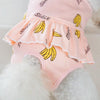 Dog Nappies, Banana Print, Breathable, Pink, Medium