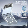 For Samsung Galaxy Z Flip4 lce Folding Series MagSafe Integrated Clear PC Phone Case(Silver)