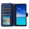 For Samsung Galaxy A13 5G / 4G Nine-card Slots Zipper Wallet Bag Leather Phone Case(Blue)