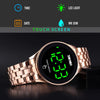 SKMEI 1579 Simple Touch Screen LED Luminous Stainless Steel Electronic Watch, Color: Gold