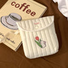 Embroidered Cartoon Cute Sanitary Napkin Mini Storage Bag, Color: Rabbit Tulip