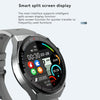 GW69 Plus Smart Watch, Support BT Call / Heart Rate / Blood Pressure / Blood Oxygen(Silver + Leather Strap Brown)