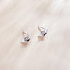 S925 Sterling Silver Silver Black White Zircon Ear Studs Women Earrings
