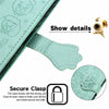 For Alcatel 1S 2021 Lovely Cat and Dog Embossing Pattern Horizontal Flip Leather Case , with Holder & Card Slots & Wallet & Cartoon Clasp & Lanyard(Green)