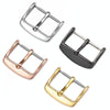 5pcs IP Plated Stainless Steel Pin Buckle Watch Accessories, Color: Rose Gold 18mm
