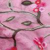 Autumn and Winter National Style Wild Peach Blossom Embroidery Pattern Long Lace Scarf Silk Scarf, Size:172 x 70cm(White)
