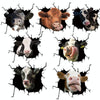 7 PCS Animal Wall Stickers Cattle Head Hoisting Car Window Static Stickers(Cow 06)