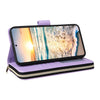 For Samsung Galaxy S23 5G Nine-card Slots Zipper Wallet Bag Leather Phone Case(Purple)