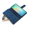 For Samsung Galaxy A06 4G Multifunctional Frosted Zipper Wallet Leather Phone Case(Blue)