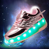 CD03 LED Double Wheel Wing Roller Skating Shoes, Size : 37(Silver)