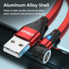 ENKAY 3A USB to Type-C / 8 Pin Magnetic 540 Degrees Rotating Fast Charging Cable, Length:1m(Black)