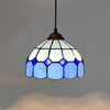 8 inch Simple Style Stained Glass Restaurant Bar Pendent Lamp
