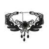 Fringe Lace Gothic Lolita Vintage Necklace,Style: 1535