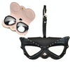 Cute And Funny PU Sunglasses Case Portable Glasses Case With Hanging Buckle, Colour: Bat (Black)