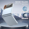 For Samsung Galaxy Z Flip3 5G lce Folding Series Integrated Clear PC Phone Case(Orange)