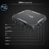 X96 Max 4K Ultra HD Media Player Smart TV Box with Remote Controller, Android 8.1, Amlogic S905X2 Quad Core ARM Cortex-A53 up to 2GHz, 4GB+64GB, Support TF Card, RJ45, Dual Band WiFi, Bluetooth(Black)