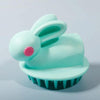 2 PCS Cute Rabbit Shaped Silicone Shampoo Brush(Green)