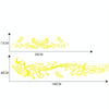 D-347 Butterfly Note Car Sticker Sheet Music Waist Line Body Sticker(Yellow)
