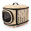 Foldable EVA Pet Carrier Bag, Beige, 45x38x32cm - Cat/Small Dog