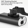 CYCLINGBOX Aluminum Alloy Double-Headed Bike Headlights Can Be Rotated 360 Degree Bracket USB Portable Charging Bike Lights Travel Equipment(Black)