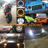 2 PCS 7 inch IP68 Waterproof 6500K 75W CREE LED Headlight Hi/Lo Beam Driving Lamp for Jeep Wrangler JK TJ LJ