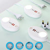 YF-106 USB- C / Type-Cx2+USBx2 Oval PD Socket Phone Charger with Light, Plug Type:UK Plug(White)