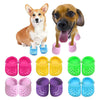 Small Dog Shoes, Rubber Paw Protection Boots, Yellow, 2pcs