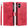 For Samsung Galaxy A06 5G Multi-Card Totem Zipper Leather Phone Case(Red)
