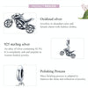 S925 Sterling Silver Motorcycle Pendant DIY Bracelet Necklace Accessories