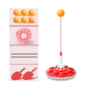 Household Suction Cup Self-Training Elastic Flexible Shaft Children Parent-Child Training Table Tennis Trainer, Style:  2 Poles 6 Balls (Red)