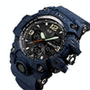 SKMEI 1155B Multifunctional Men Outdoor Sports Noctilucent Waterproof Large Dial Wrist Watch(Denim Blue)