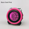 0705 Big Volume Simple Three-Dimensional LED Alarm Clock Mute Luminous Electronic Clock(Black Shell Pink)