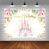 1.5m X 1m Cartoon Castle Photography Background Cloth Birthday Party Scene Decoration