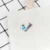 2PCS Blue waves brooch Enamel Pin buckle Cartoon Metal Brooch for Coat Jacket Bag Pin Badge Sea Jewelry