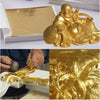 100 PCS 9x9CM Imitation Gold Leaf Hotel Decorative Sticker( Gold Foil)