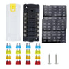 6-Way Plug-In Insulated Cover Fuse Box For Cars Yachts, Set: Standard